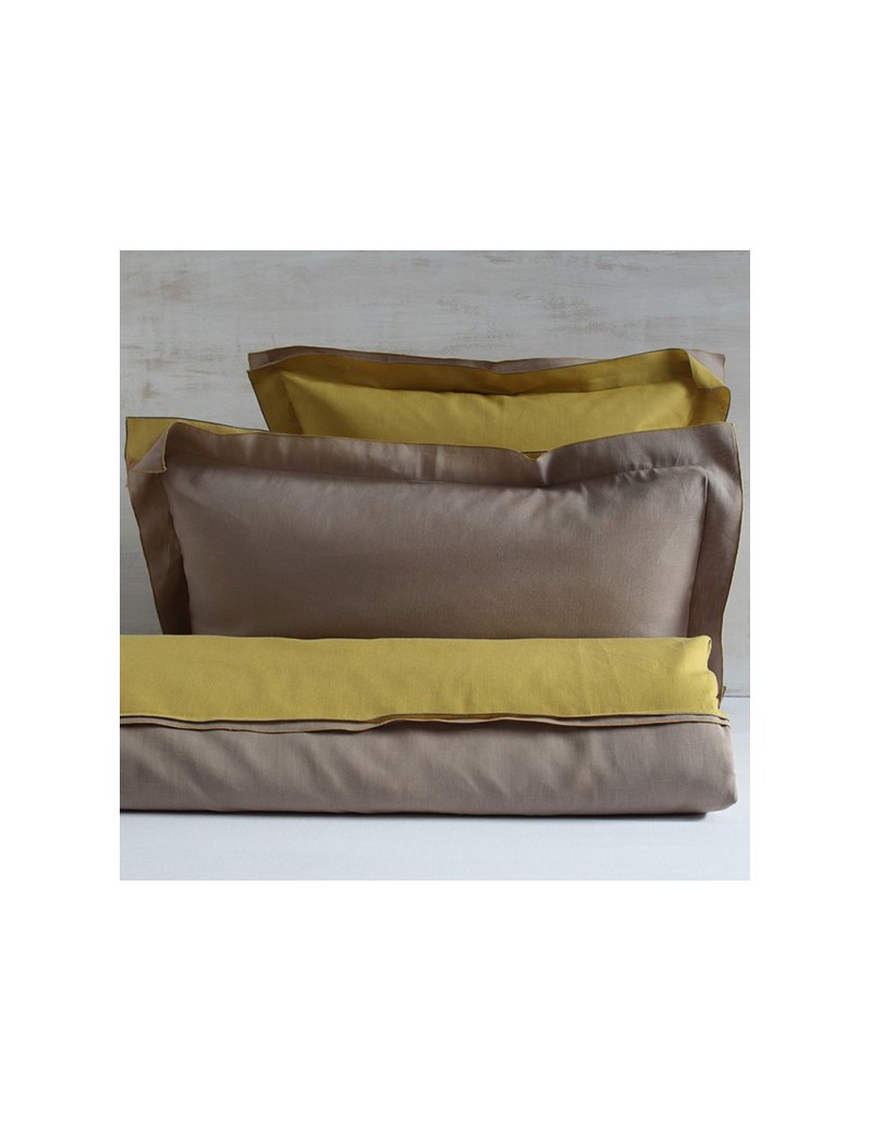 Housse de couette VICE VERSA gold & taupe Housse de couette VICE VERSA gold & taupe