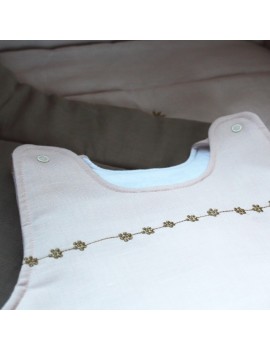 Gigoteuse rose poudre avec broderie GUIRLANDE