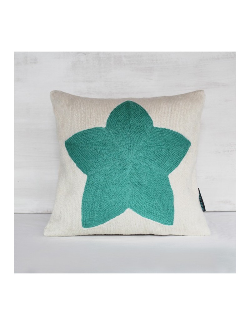 Housse de coussin étoile bleu natalia franquet Housse de coussin étoile bleu natalia franquet