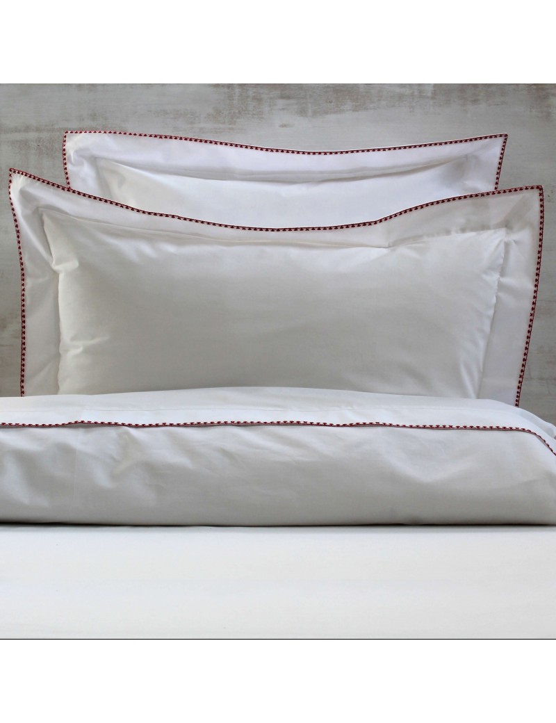 Housse de couette CRAFT Blanc broderie rouge Housse de couette CRAFT Blanc broderie rouge