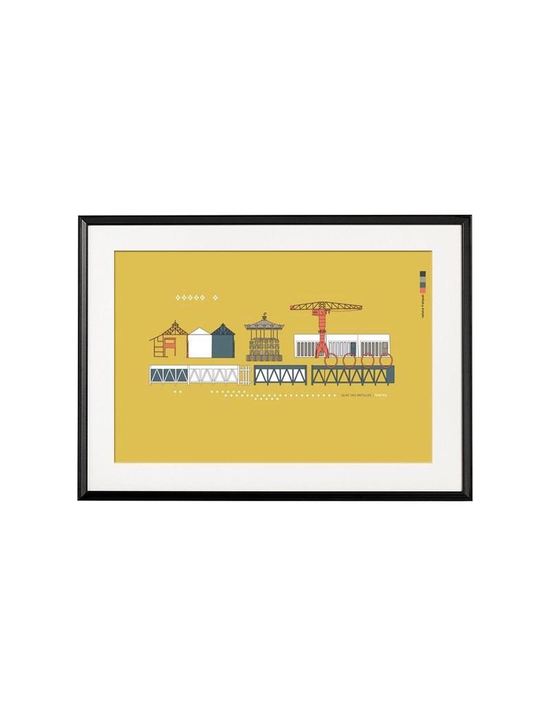 Affiche Quai des Antilles - Nantes Affiche Quai des Antilles - Nantes