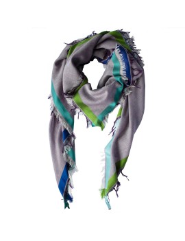 Foulard MORRIS parme-bleu-vert